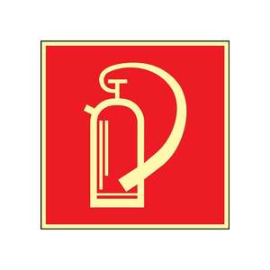 Symbole de sécurité incendie BGV A8 L200xW200 mm extincteur plastique - Product Image 1