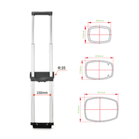 Poignée de valise universelle personnalisable FOR RIMOWA – Accessoire de qualité supérieure, poignée de remplacement rétractable pour chariot à bagages RIMOWA