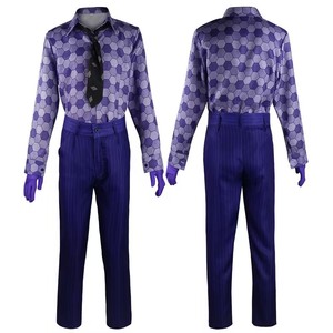 Disfraz de <span class=keywords><strong>Joker</strong></span> de <span class=keywords><strong>Caballero</strong></span> <span class=keywords><strong>Oscuro</strong></span> para Hombre, Chaqueta Larga de Poliéster para Cosplay de Halloween, Incluye Chaqueta de Traje a Juego - Product Image 6
