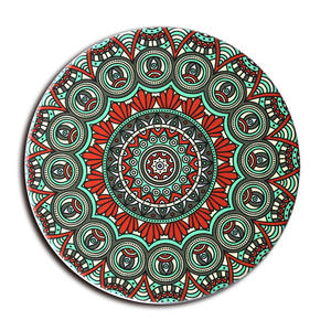 Sous-verre en céramique rond à motif mandala, isolation thermique, durable, pour cuisine, impression numérique, fabriqué à Quanzhou - Product Image 3
