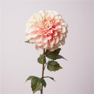 Fleurs artificielles haut de gamme réalistes à double pétale, Dahlia en pleine floraison, Chrysanthème couleur automne, avec tige, pour la maison, l'extérieur et les mariages, texture douce - Product Image 2