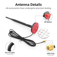 Amplificador de Señal 4G LTE 700-2700MHz, Antena 2x2 MIMO con Interfaz Roscada, 12dBi de Alta Ganancia, Omnidireccional, Tipo Rubber Duck para Router, OEM Personalizado
