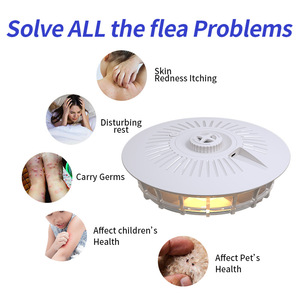 Piège à puces électrique CE ROHS avec 5 plaques collantes, lampe anti-parasites portable USB, attrape-puces sûr pour l'intérieur - Product Image 2