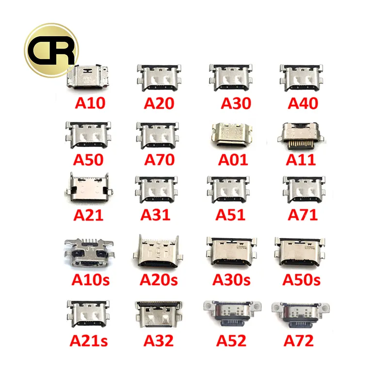 חלקי תיקון טלפון נייד סיטוני מיקרו USB שקע שקע שקע טעינה מחבר מחבר עבור Samsung a10 a20 a30 a40 a50 a70