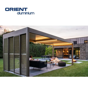 <span class=keywords><strong>3x3</strong></span> 3x4 4x4 6x4m Cubierta de pérgola bioclimática de aluminio impermeable para exteriores Pérgola con persianas de aluminio - Product Image 1