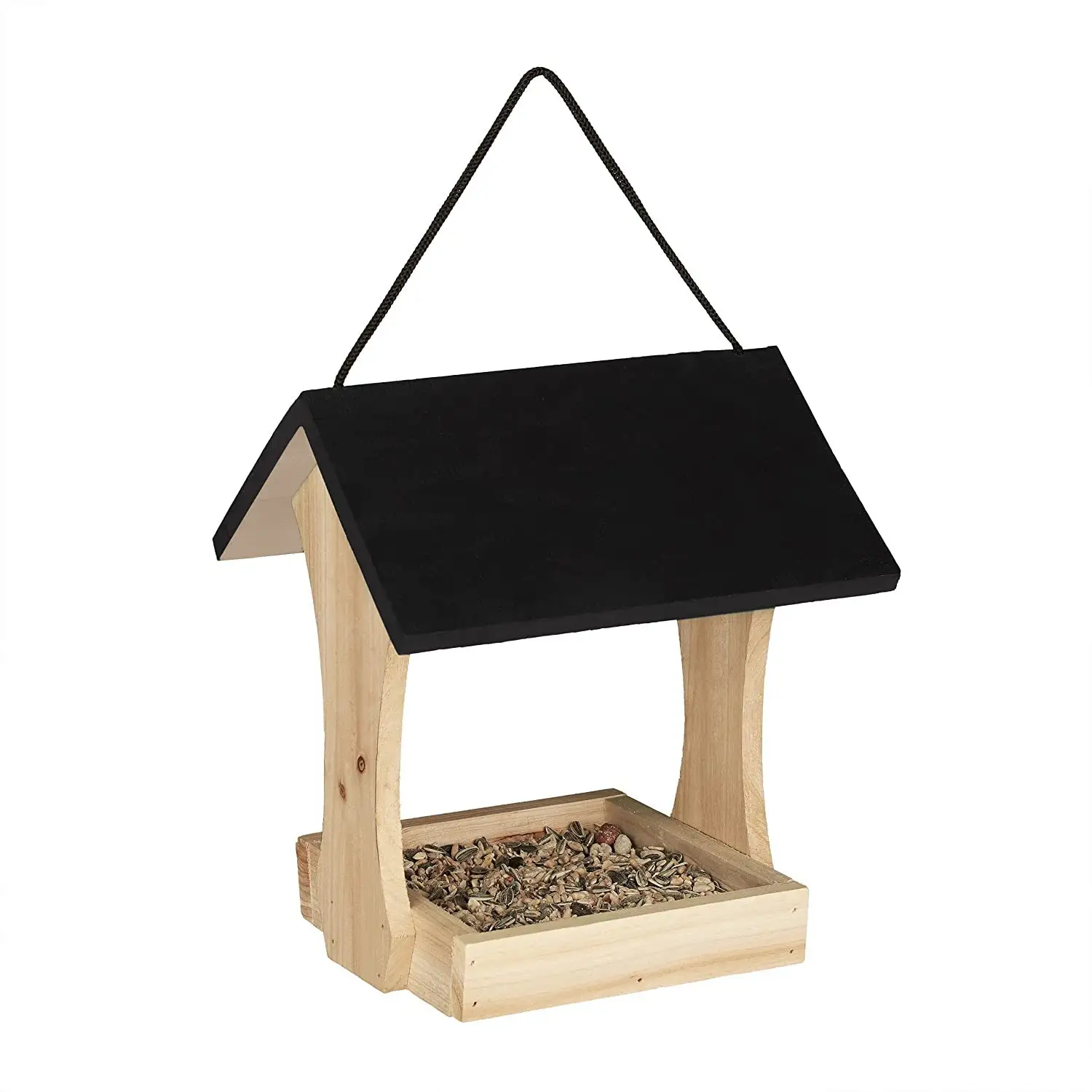 DLL430 Factory Wholesale Wild Feeders House Garden Decorative Wood Hanging Outdoor Pet Cage Bird Feeder