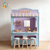 Cafetería de Juguete de Madera Personalizada para Bebés, Colorida Casa de Juegos, Equipo de Juego Interior para Niños
