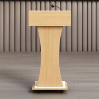 Podium mobile en bois moderne pour l'hébergement de salles de conférence Salles de classe Réception et bureaux d'accueil Support de discours