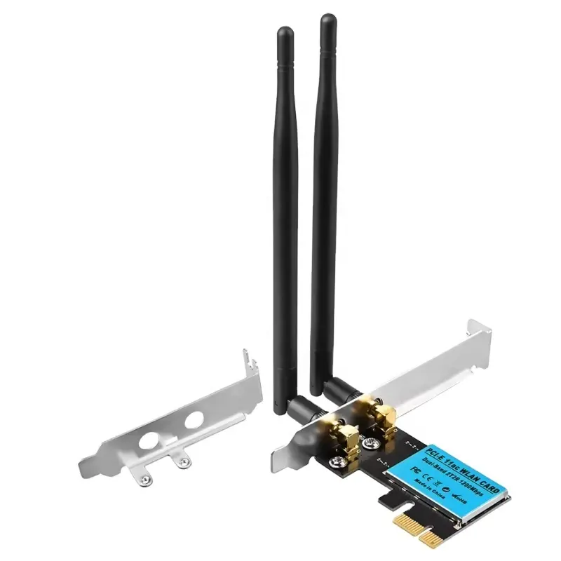 Dual Band PCI E Card mạng không dây 2.4GHz & 5Ghz PCI-E không dây Wifi Network Adapter Card cho PC máy tính để bàn