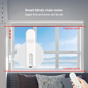 Cortina de cadena motorizada WIFI inteligente para uso en interiores de oficina BLE Control remoto persianas enrollables Alexa <span class=keywords><strong>Google</strong></span> Home integración - Product Image 5