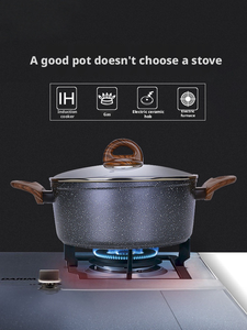 Olla Antiadherente de <span class=keywords><strong>Granito</strong></span> para Sopa y Fideos |   Ligero |   Resistente al Calor |   Recubrimiento Cerámico |   Compatible con Inducción y Gas - Product Image 4