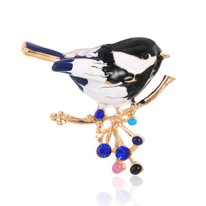 Japon corée coloré émail Animal <span class=keywords><strong>Birdie</strong></span> broche multicolore mignon petit oiseau broches broches vêtements Corsage accessoires - Product Image 5