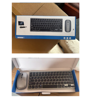 Cadeau d'affaires, clavier et souris sans fil, rechargeable par USB, étanche, ultra fin, design ciseaux