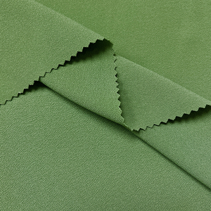 Tissé Crêpe Rib Polyester Spandex Résistant Aux Rides Tissu 290gsm pour Robe Casual Pantalon Doux Main Sensation Bon Drapé - Product Image 3