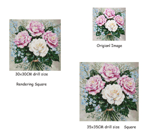 Kit <span class=keywords><strong>de</strong></span> <span class=keywords><strong>peinture</strong></span> diamant DIY LS Drill Size 5D, motif <span class=keywords><strong>Bouquet</strong></span> <span class=keywords><strong>de</strong></span> roses, avec diamants carrés en résine et points <span class=keywords><strong>de</strong></span> diamant AB scintillants spéciaux effet fée, pour <span class=keywords><strong>peinture</strong></span> sur toile - Product Image 3