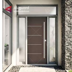 Ultimo stile Kerala doppio vetro <span class=keywords><strong>porta</strong></span> Pivot in alluminio <span class=keywords><strong>porta</strong></span> d'<span class=keywords><strong>ingresso</strong></span> principale baldacchino Design minimalista per ville - Product Image 5