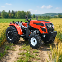 Mini tracteur agricole diesel 4x4 de 50 à 120 CV avec boîte de vitesses et pompe, pièces optionnelles pour l'agriculture