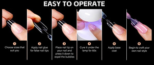 Kit <span class=keywords><strong>de</strong></span> <span class=keywords><strong>uñas</strong></span> a presión sin costuras <span class=keywords><strong>de</strong></span> alta transparencia <span class=keywords><strong>de</strong></span> 14 tamaños-Puntas <span class=keywords><strong>de</strong></span> <span class=keywords><strong>uñas</strong></span> <span class=keywords><strong>de</strong></span> longitud media y corta - Product Image 5