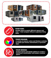 Maison extensible moderne résistante aux températures extrêmes, panneaux sandwich en PU, système de drainage imperméable, aménagement personnalisé, maison préfabriquée