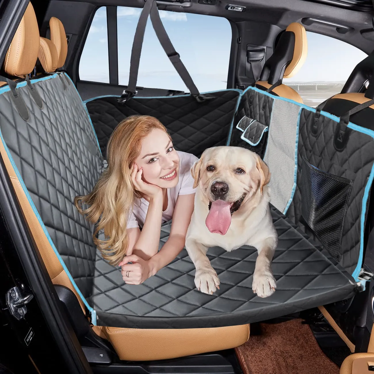 Eco-friendly Popular Camping Outdoor Traveling Pet Seat Covers Protector Dog Car Back Seat Liner Extender Cover