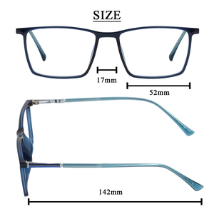 Cổ Điển Trọng Lượng Nhẹ Độc Đáo Mỏng Những Ngôi Đền Trong Suốt Màu Xanh Hình Chữ Nhật <span class=keywords><strong>Tr90</strong></span> Khung Quang Học - Product Image 2