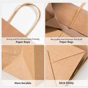 Bolsa de Regalo de Papel Kraft Impresa Personalizada, Diseño Único con Impresión a la Moda para Uso Individual - Product Image 3