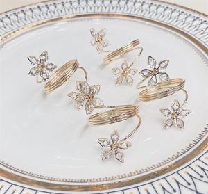 Kim Loại Thép Không Gỉ Thanh Lịch Đám Cưới Lễ Tạ Ơn Sinh Nhật Đảng Khăn Ăn Nhẫn Vàng Phụ Kiện Khăn Ăn Nhẫn Chủ Hoa - Product Image 4