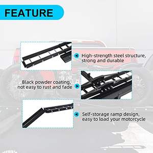 Porte-Moto Robuste en Acier pour Attelage, Support de Transporteur de Moto Tout-Terrain - Product Image 3