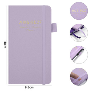 Agenda 26-27, 72 Hojas, Encuadernación Térmica con Hilo, Tapa Dura de Cuero, Planificador Diario, <span class=keywords><strong>Libro</strong></span> de Bolsillo Simple, Personalizable - Product Image 2