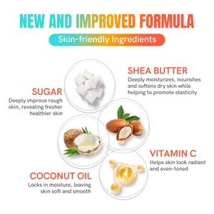 ビーガン有機フルーツホイップシュガーボディスクラブ皮を明るくするカスタム自社ブランド - Product Image 3