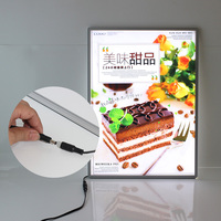 Utilisation de table A3/A4 boîte à lumière mince led panneau de menu signe boîtes à lumière publicitaires