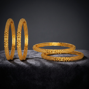 Gold Plated Copper Alloy Fancy Antique Women's <b>Bangles</b>-12607 - Product Image 3