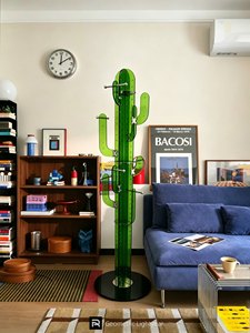 Porte-manteau pliable en acrylique vert en forme de cactus, sur pied, avec 4 crochets, mobilier de maison moderne, organisateur décoratif pour - Product Image 6