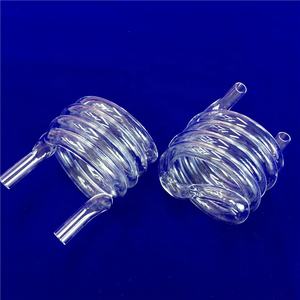 Tubo Espiral de Quartzo Transparente de Boca Dupla, Tubulação de Sílica - Product Image 2