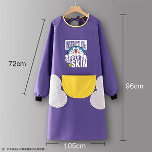 Delantal de manga larga impermeable y a prueba de aceite familia cocina arte estudiante pintura al óleo trabajo adulto casa limpieza Bata - Product Image 3