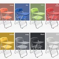 Chaise d'étude pliable de haute qualité Guangwei pour salle de classe, chaise d'étude pour étudiants, chaise de formation avec tablette d'écriture