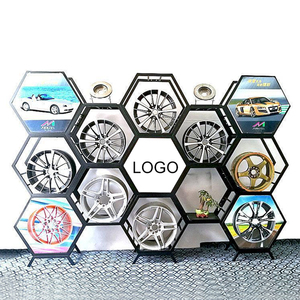 Kim Loại Hiện Đại Hợp Kim Xe Rim Rack Hiển Thị Bánh Xe Hub Bánh Xe Rim Phụ Kiện Xe Hiển Thị Đứng - Product Image 2