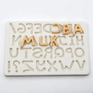 26 English Letters 3D Fondant Cake Silicone Mold Chocolate Candy Pan Cookies Mold DIY Baking Tools