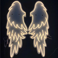 Vente en gros, prix d'usine en chine, ailes d'ange en acrylique personnalisées, signe néon led