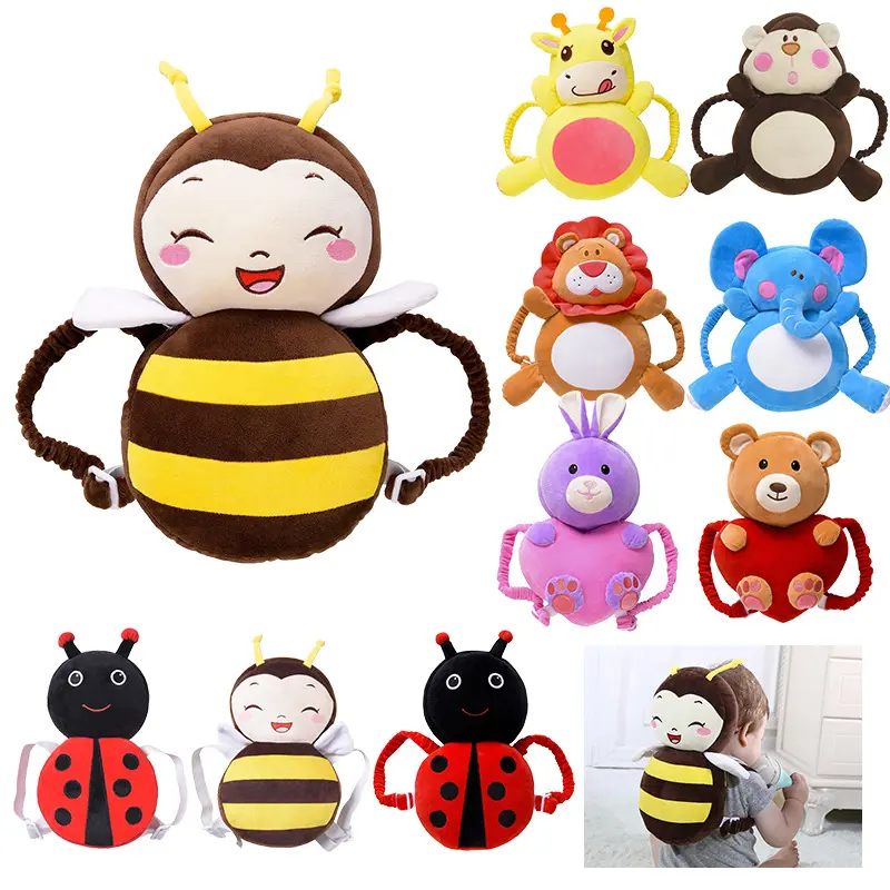 Cute Animal Design Breathable Soft Safety Pillow Baby Head Protectors Anti-fall Backpack For Baby