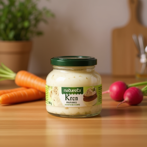 Salsa de rábano picante Natureta Spicy 190g (Kren) en frasco de vidrio refrigerado - Product Image 3