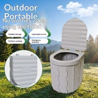 Toilettes de voiture pliantes portables légères en gros, anti-odeur, avec agent solidifiant pour le camping, la randonnée et les voyages en voiture