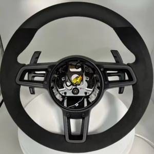 Volante Deportivo de Cuero Completo para Modelos Porsche Panamera, Cayenne, <span class=keywords><strong>Macan</strong></span>, 718, 911, 918, 997, Taycan, Boxster - Product Image 1