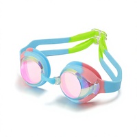Lunettes de natation professionnelles pour enfants, anti-buée, anti-UV, en silicone, verres transparents, pour la natation en intérieur