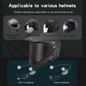 New Arrival X-15 Motorcycle Helmet Headset BT12 <b>Wireless</b> On-ear Headphones for Motorcycle Helmet Accessories - Product Image 6