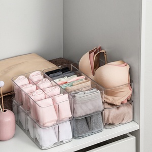 Practical Household <b>Drawer</b> Underwear Wardrobe Organizers Divider Lingerie Split Sock Bins <b>Storage</b> <b>Boxes</b> With Lid - Product Image 2