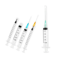 Seringue Luerlock jetable d'usine 3ml , 5ml et 10 ml 100 Pack Seringues de laboratoire jetables 10 ml/cc avec aiguille 18Ga