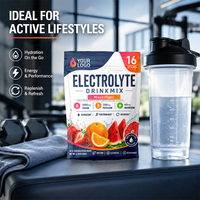 Mélange de Boissons Électrolytiques en Gros Saveurs Mixtes 16 Sachets OEM ODM Marque Privée Fournisseur d'Usine