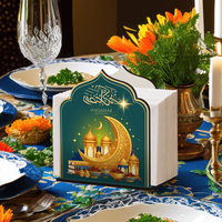 Support de rangement pour serviettes Eid Mubarak Ramadan Kareen, décoration islamique pour la maison, la cuisine, la table, le restaurant