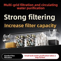 Nouvelle boîte de filtration d'aquarium multifonction 3-en-1 silencieuse avec cascade, filtre à suspendre pour petit aquarium
